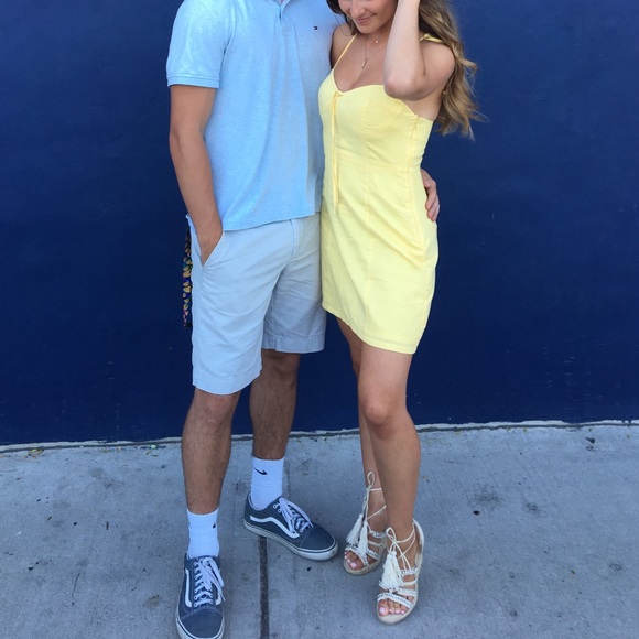 Forever 21 Dresses & Skirts - Baby Yellow Linen Spaghetti Strap Sundress